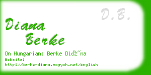 diana berke business card